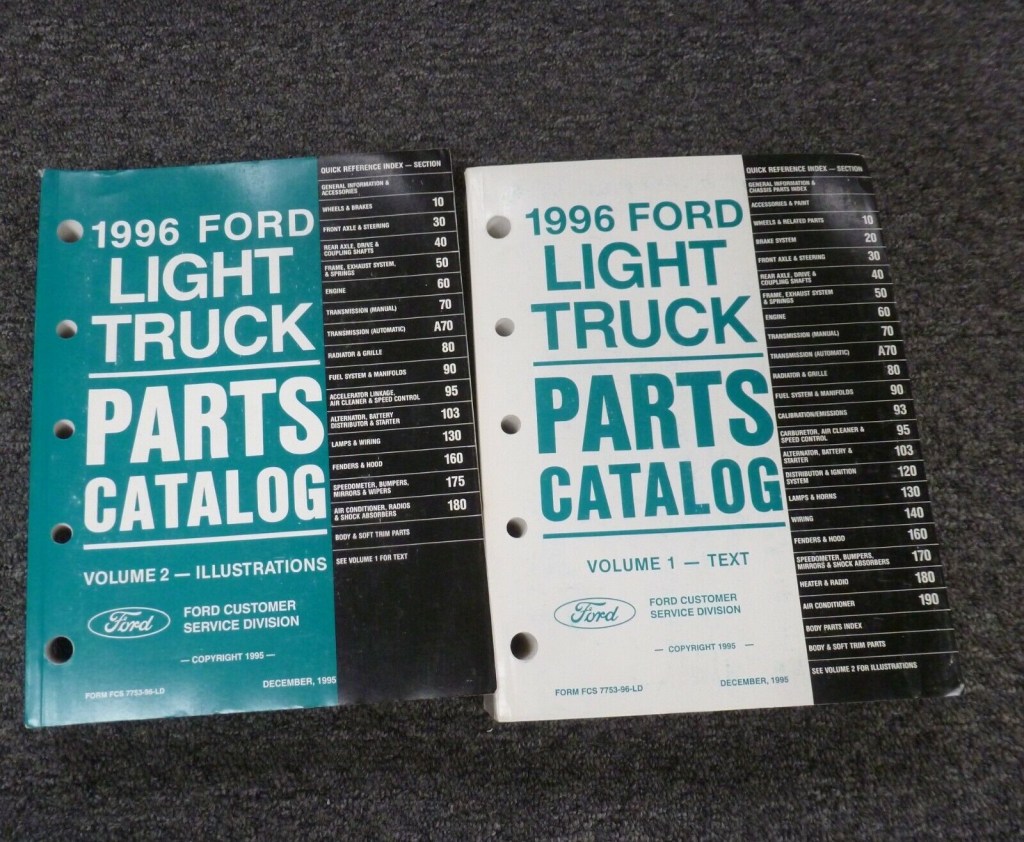 Picture of: Ford F Pickup Truck Parts Catalog Manual Set Special XL Super Cab