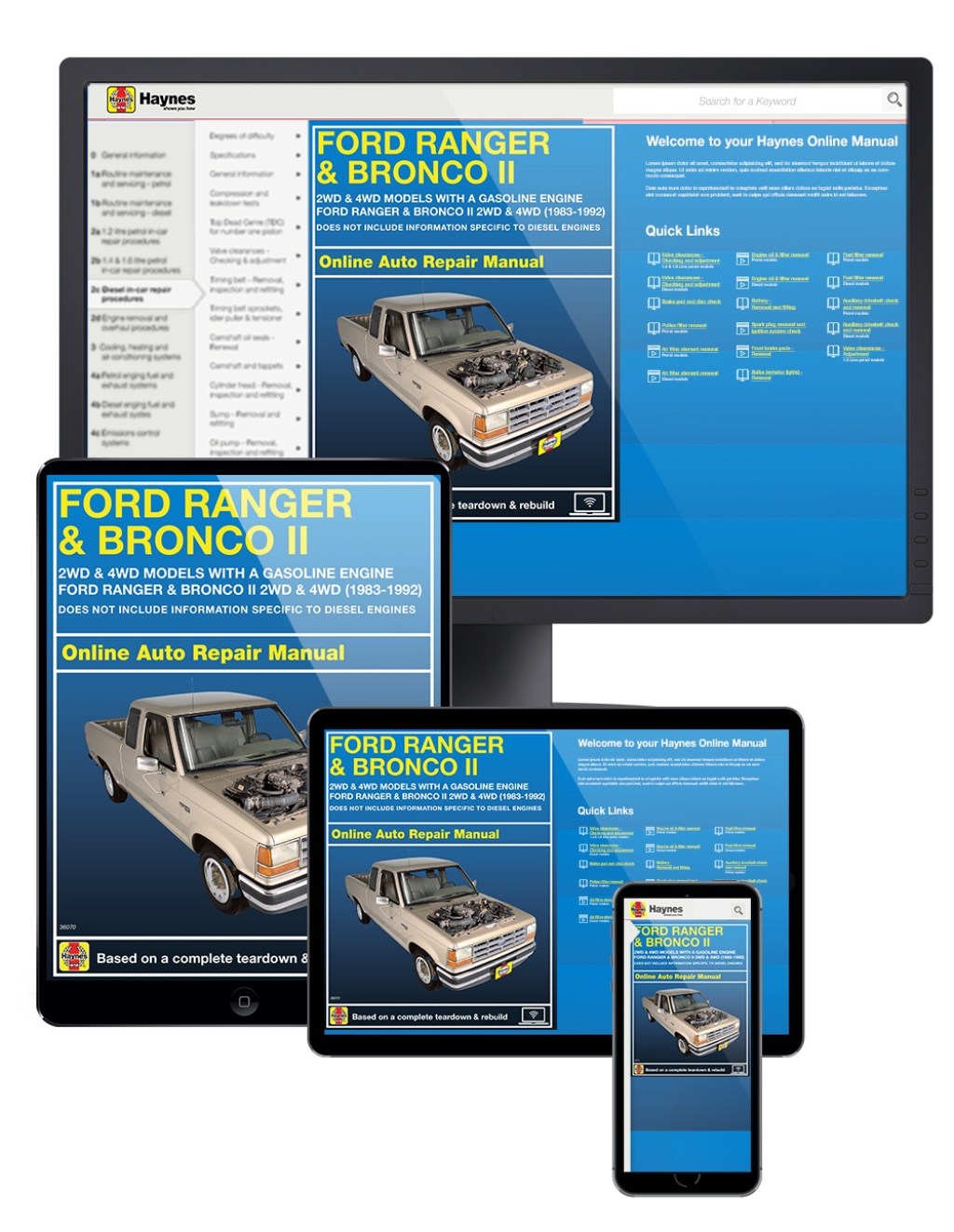 Picture of: Ford Ranger and Bronco II WD & WD (-9) Haynes Online Manual