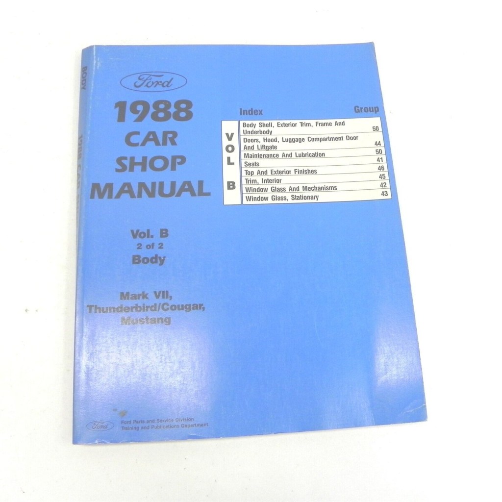 Picture of: VINTAGE  FORD THUNDERBIRD MUSTANG SHOP MANUAL REPAIR GUIDE VOLUME  OF