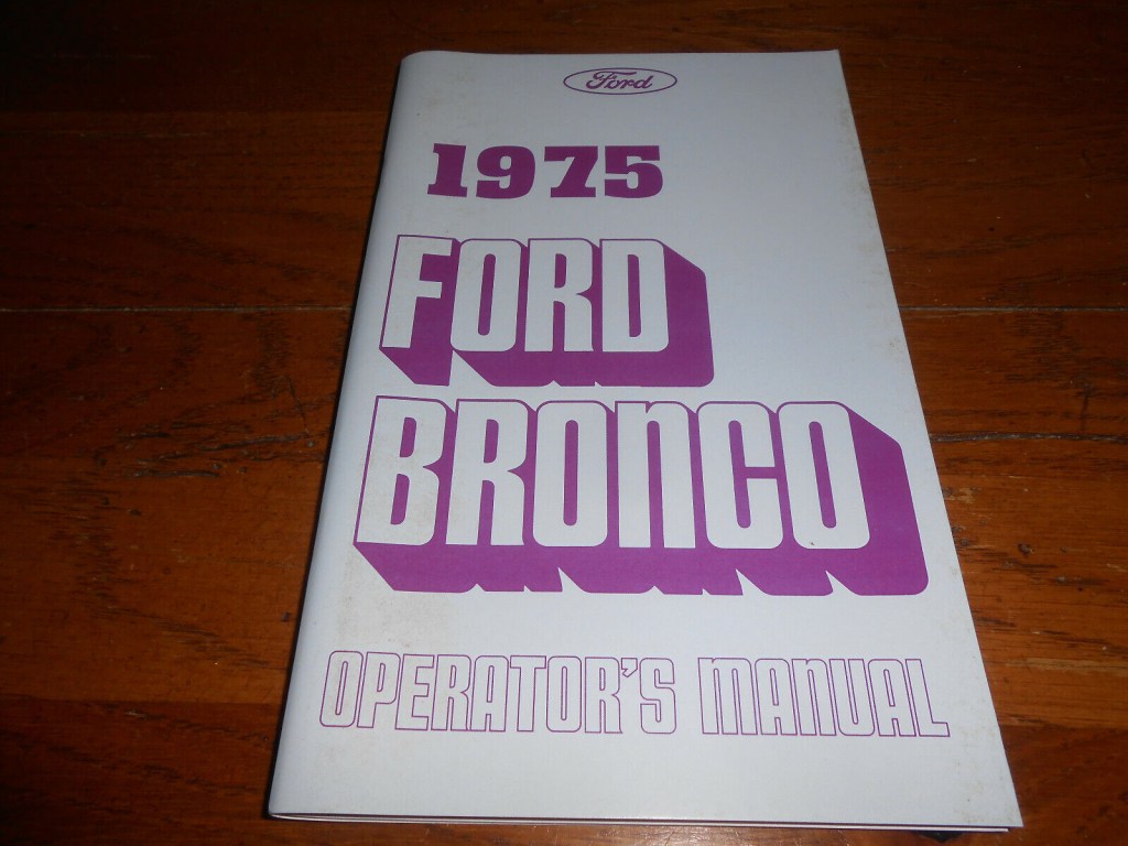 Picture of: FORD BRONCO OWNER MANUAL / &#; OPERATOR&#;S MANUAL