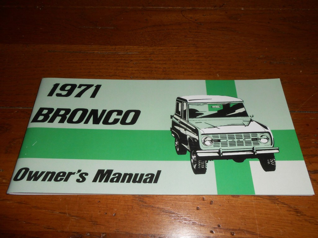 Picture of: FORD BRONCO OWNER MANUAL / &#; OWNER&#;S GUIDE  eBay