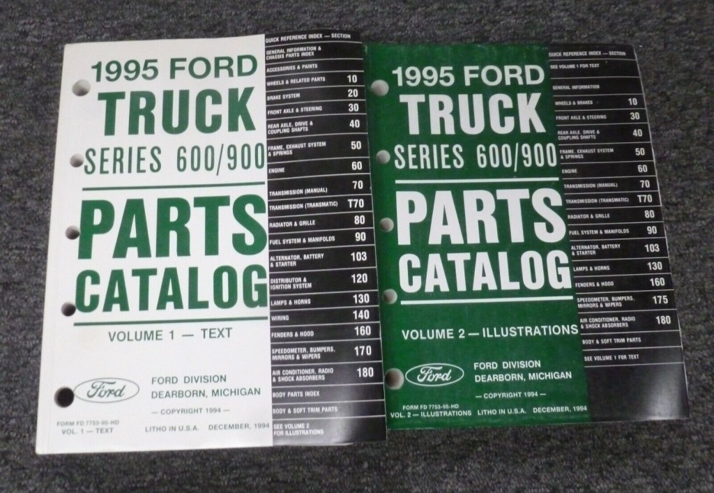 Picture of: Ford CF CF CFT CFT L L Truck Parts Catalog Manual  Set