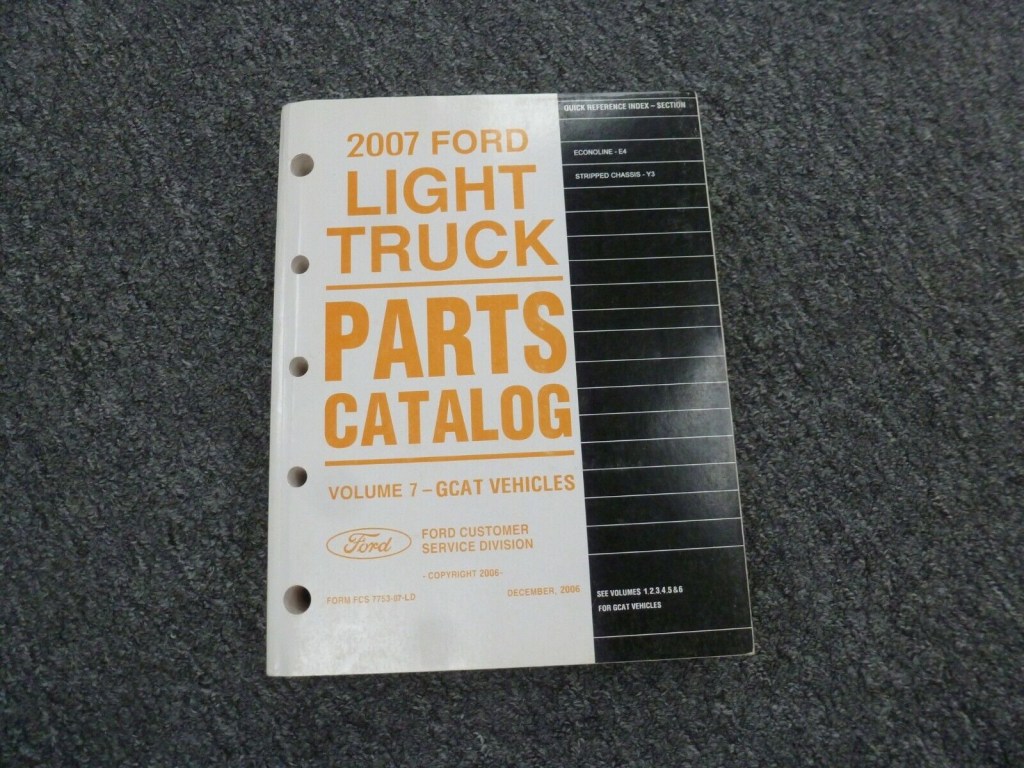 Picture of: Ford E Cargo Van Wagon Parts Catalog Manual Extended .L