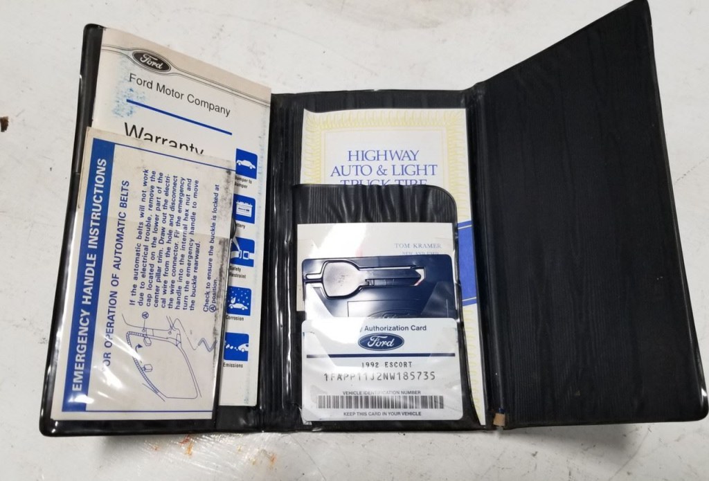 Picture of: Ford Escort Owners Manual Case with Inserts Extras  eBay