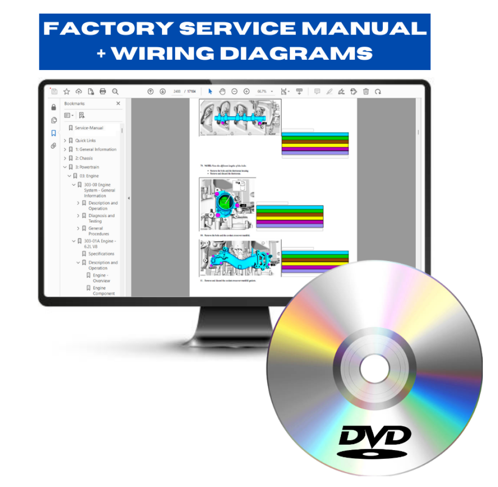 Picture of: Ford Excursion  Factory Service Repair Manual + Wiring Diagrams on DVD