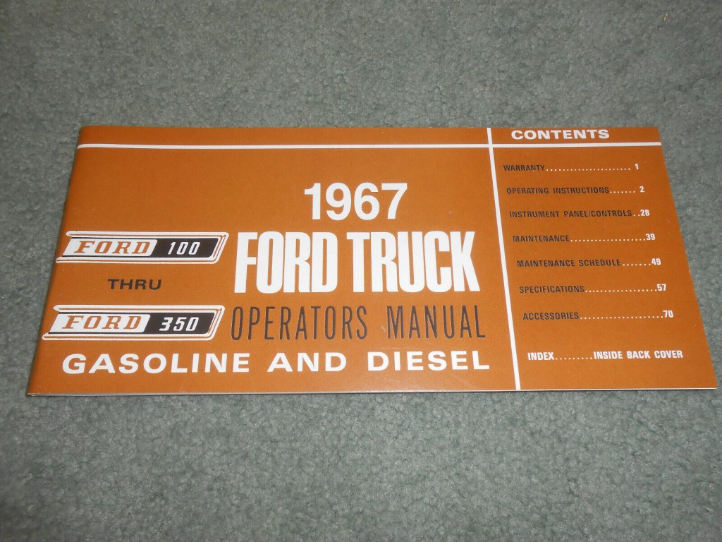 Picture of: FORD F- F- F- TRUCK OWNER OPERATOR&#;S MANUAL
