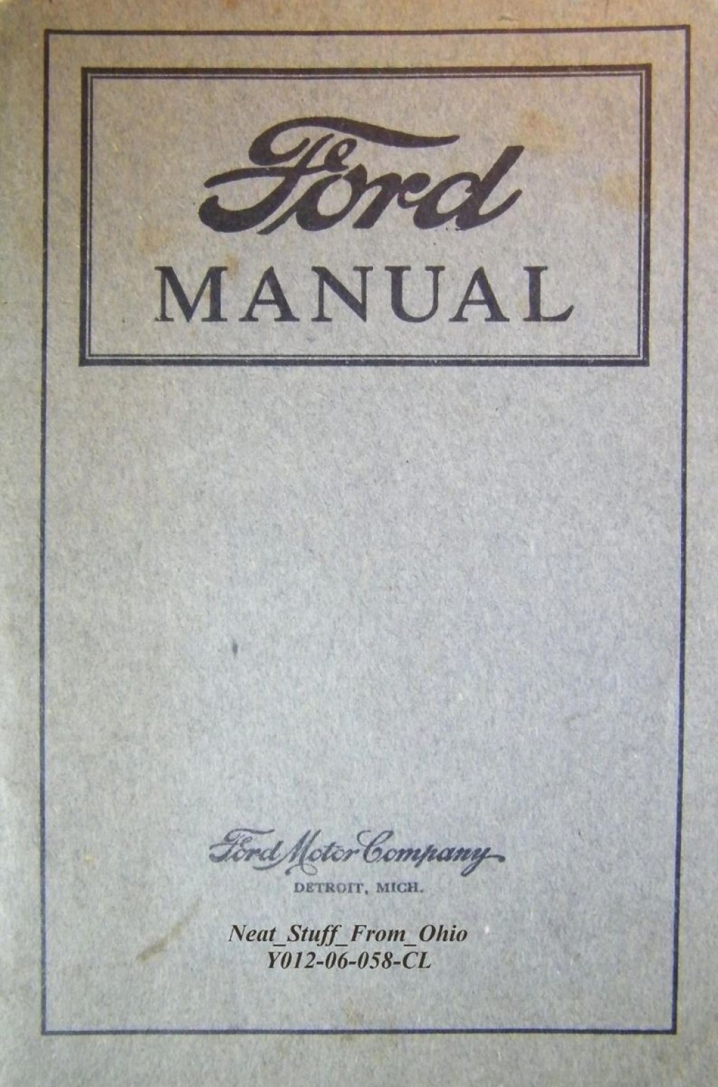 Picture of: FORD MANUAL – FORD PRODUCED – FOR OWNERS & OPERATORS – INTERESTING BOOK!  ©