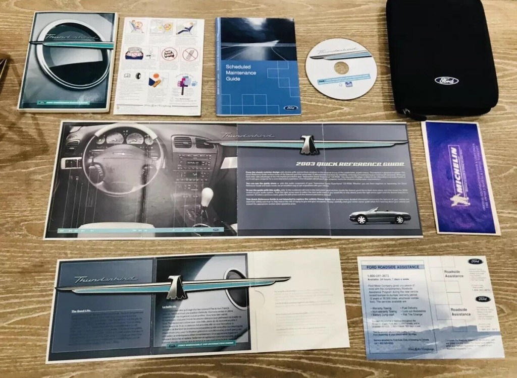 Picture of: 💚  FORD THUNDERBIRD OWNERS MANUAL SET ((unused Service Bk)) FAST SHIP  💚