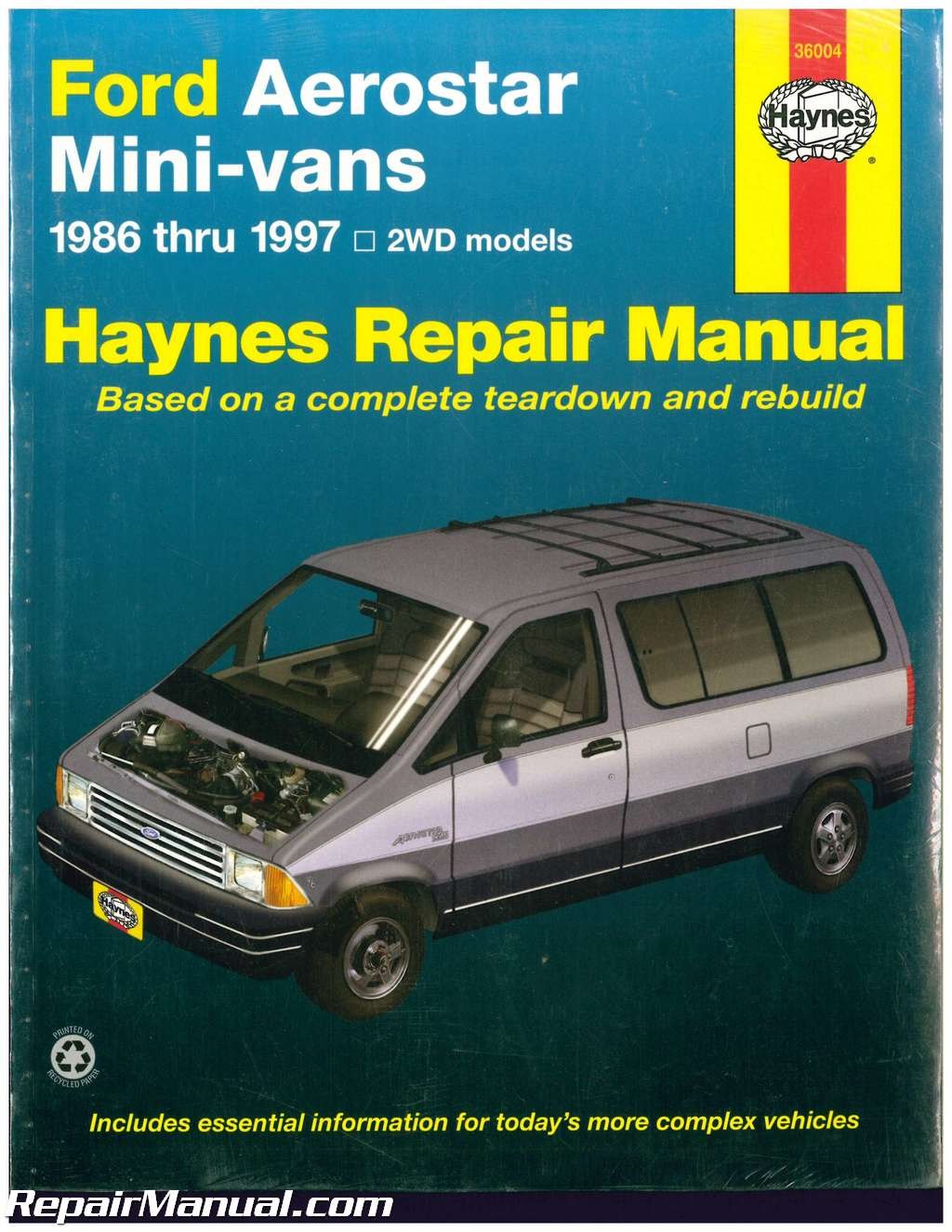 Picture of: Haynes Ford Aerostar Mini-Vans – Auto Repair Manual