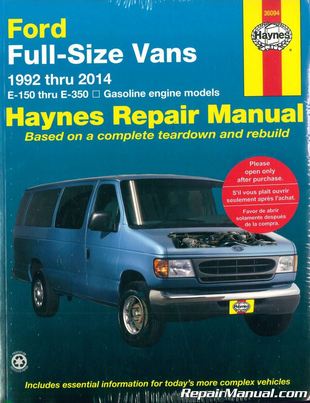 Picture of: Haynes Ford Full-Size Vans – Repair Manual