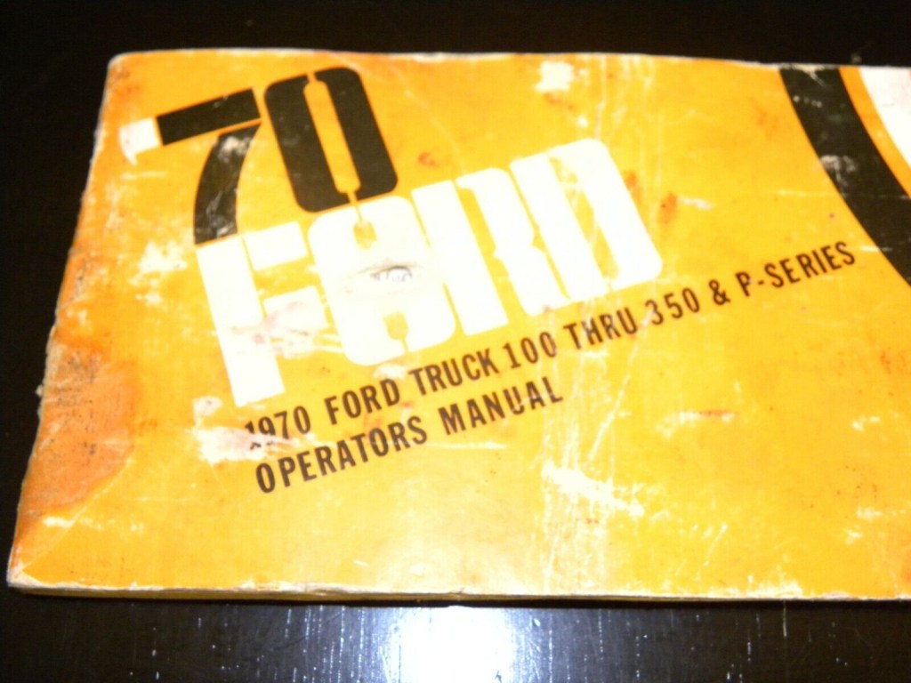 Picture of: Original Operators Manual for Ford Truck F-